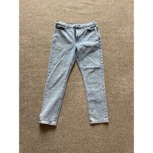 Tommy Jeans 32 x 32 Light Blue Denim Men's Jeans, Logo Accent, 5-Pocket